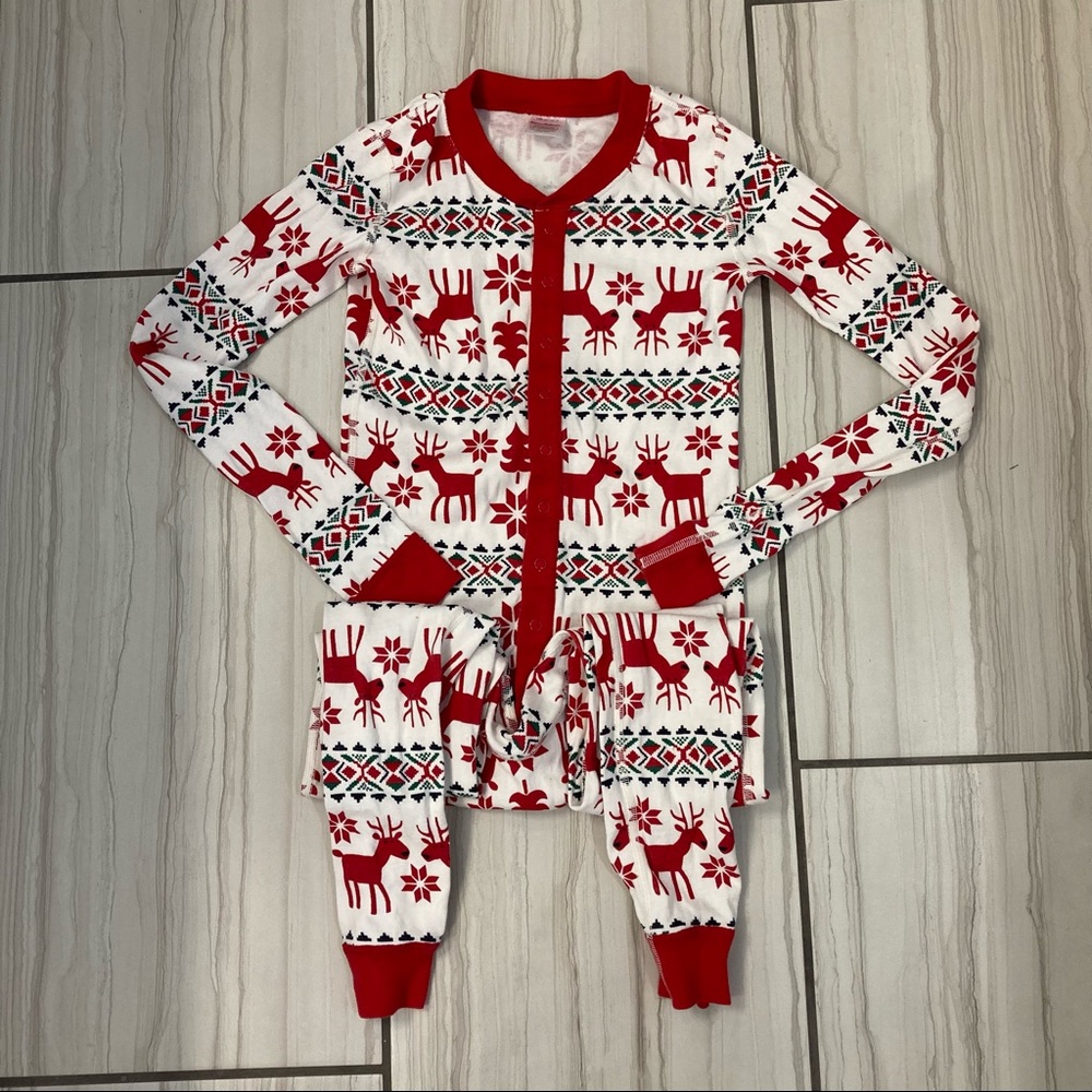 Hanna Andersson Dear Deer one piece pajamas size 12